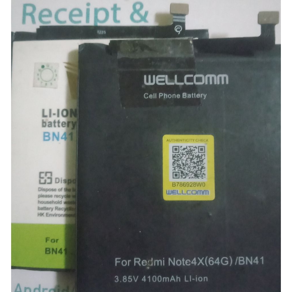 baterai Redmi note 4 BN41 ORI cabutan.
