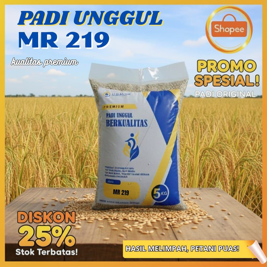 padi mr 219 kemasan 5kg bibit unggulan