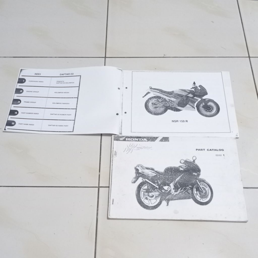 buku panduan katalog catalog part sparepart copy fotocopy honda nsr rr nsr r nsr150