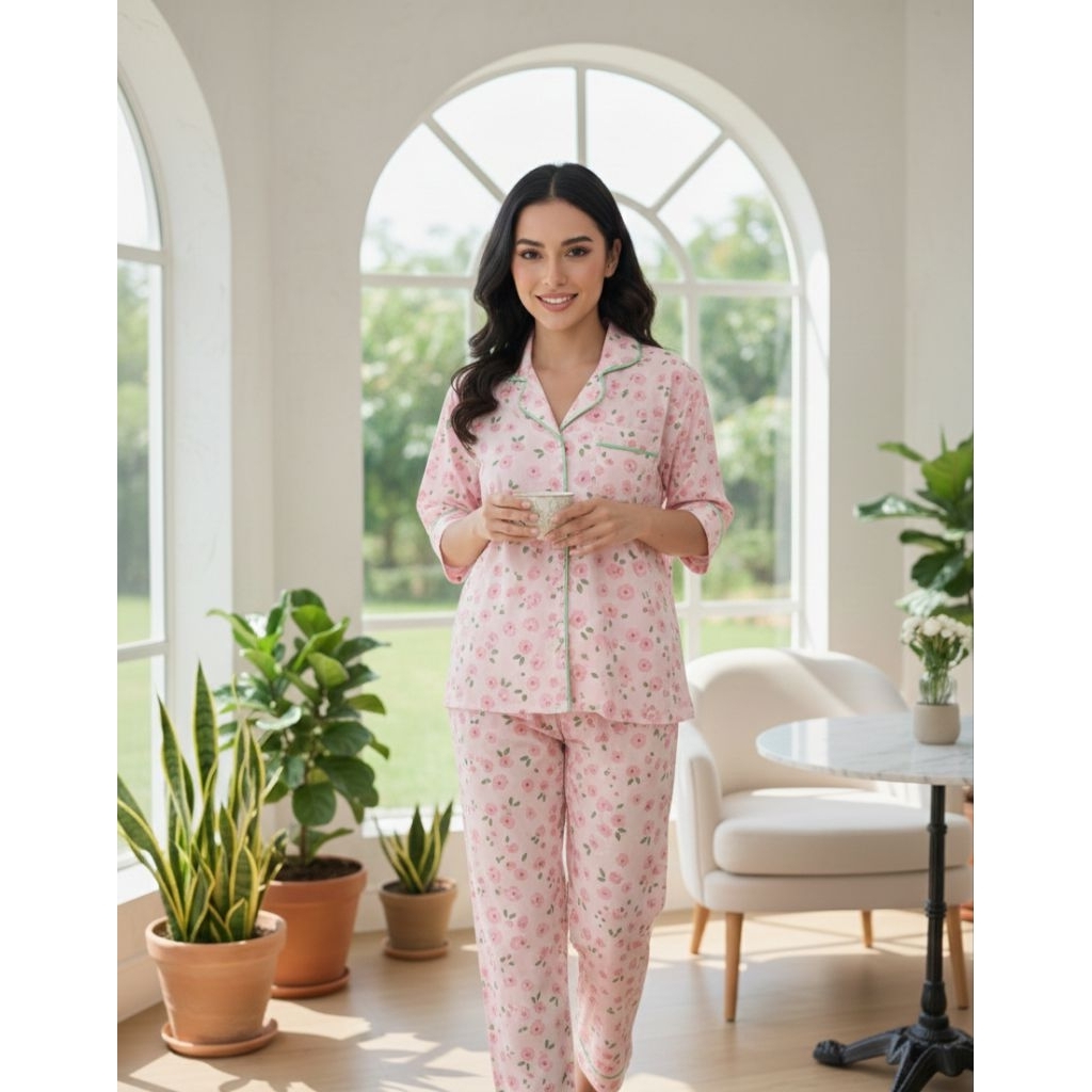 Baju tidur wanita bahan katun premium