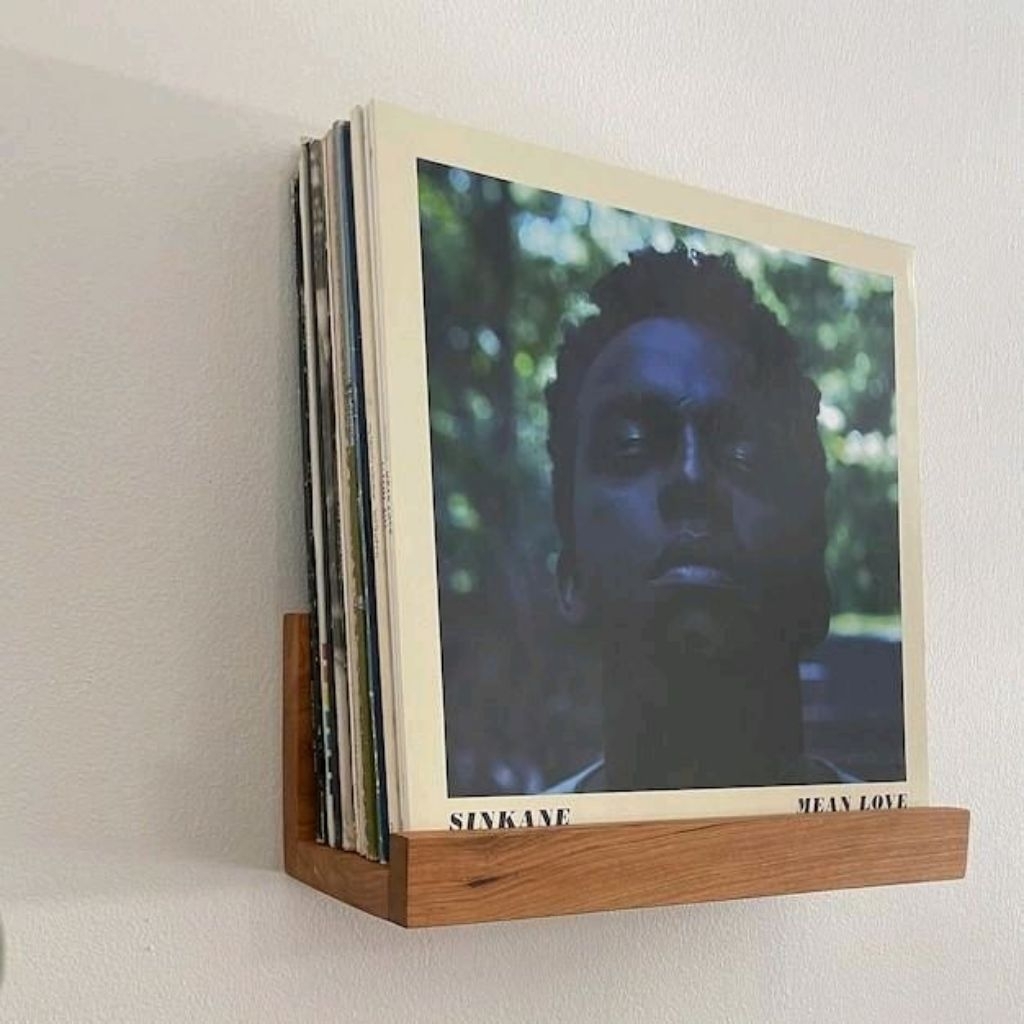 Rak Vinyl Display / Floating Vinyl Shelf / Rak Kayu murah Dinding