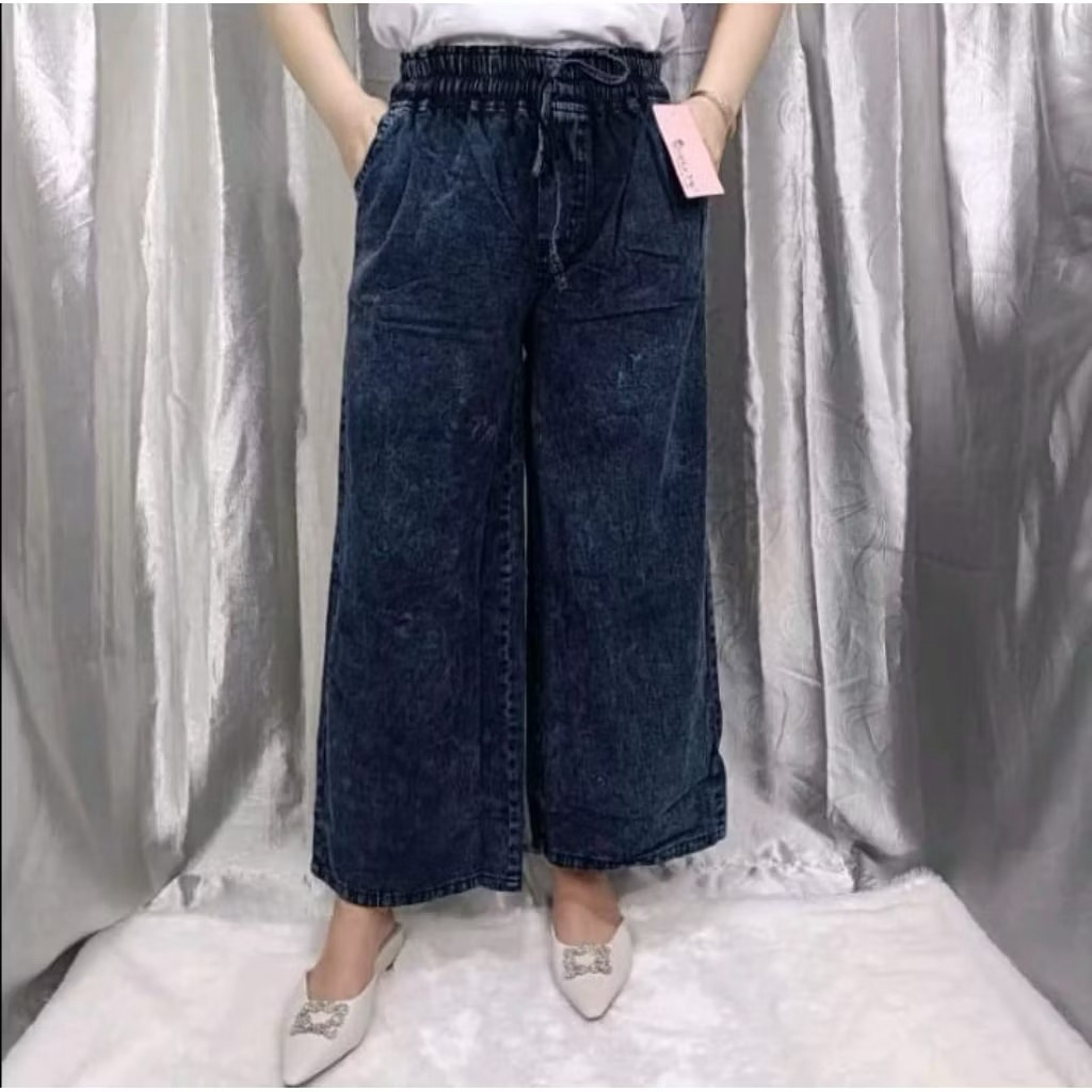 Kulot Levis Wanita Pinggang Karet Muat BB 45-90 Celana jeans Hight waist Quality Denim Prmeiu
