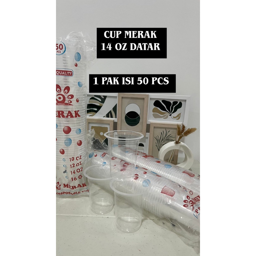 cup merak 14 oz datar
