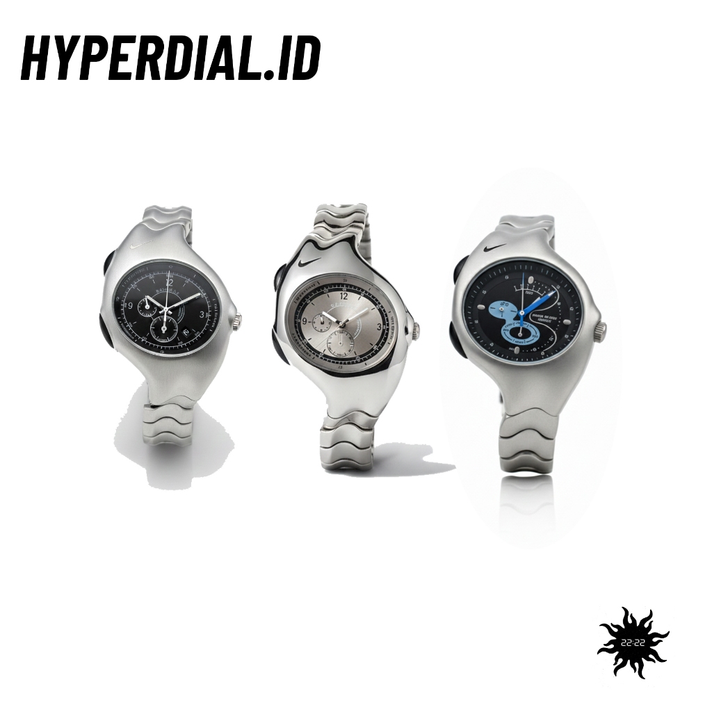 [HYPERDIAL] Nike Triax Armored WR6007 Chrome l Jam tangan Y2k Retro