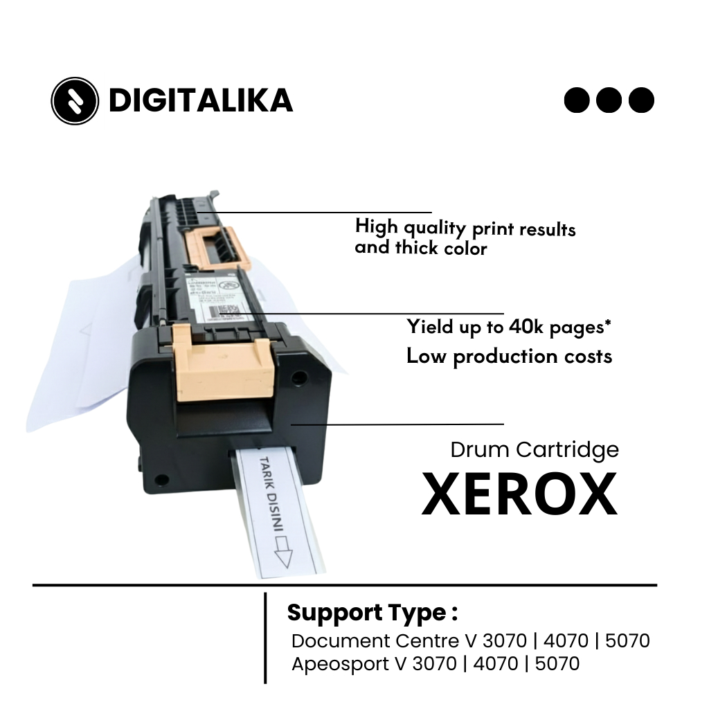 DIGITALIKA - Drum Xerox Apeosport V 3070 / 4070 / 5070 Remanufaktur - Drum Unit Cartridge Mesin Foto