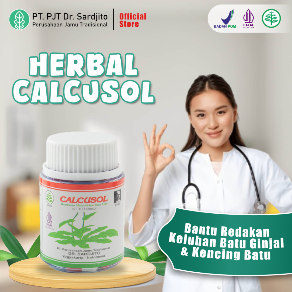 Calcusol Obat Herbal Batu Ginjal Dr. Sardjito Original