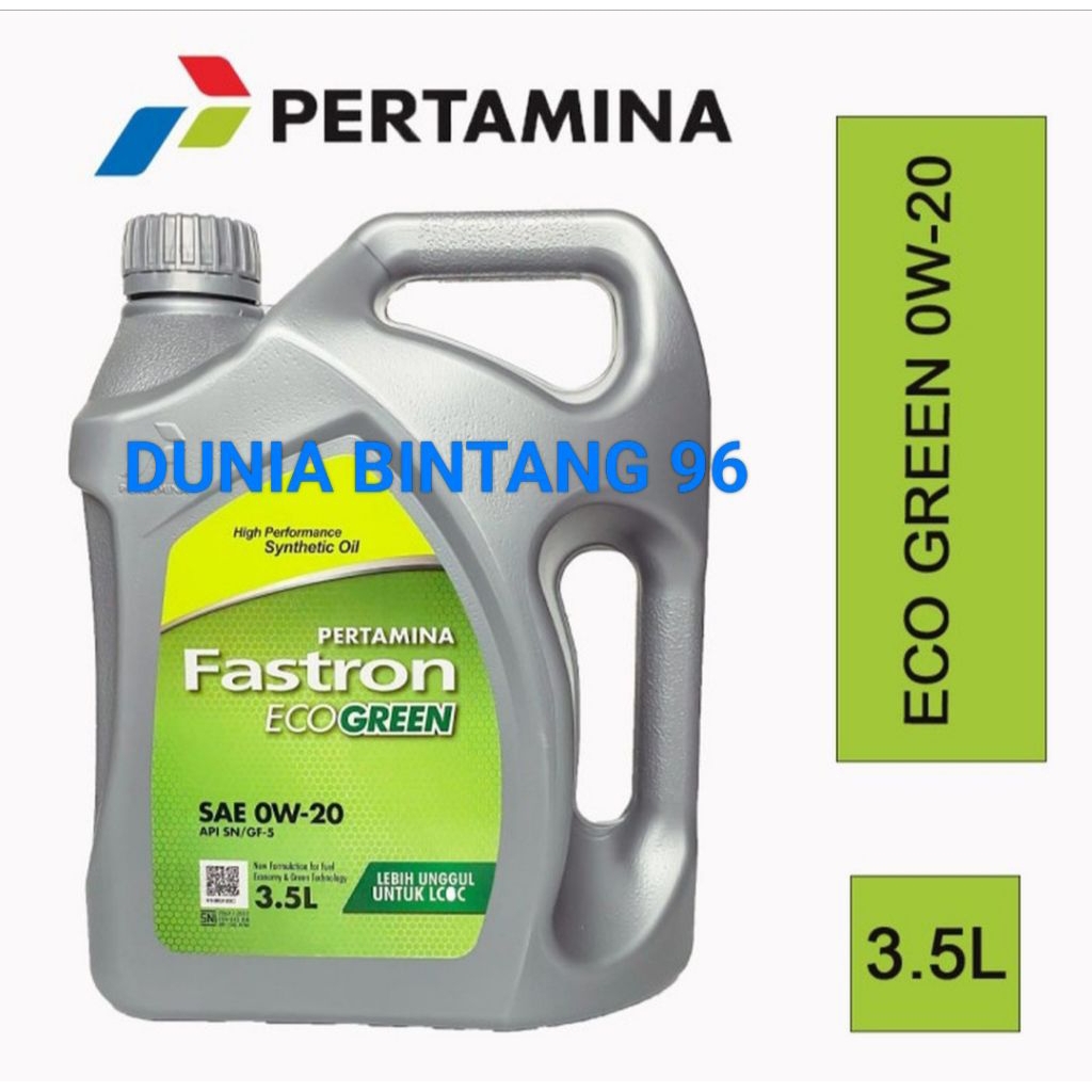 Oli Mesin Fastron Eco Green 0W-20 Pertamina Original 3.5L