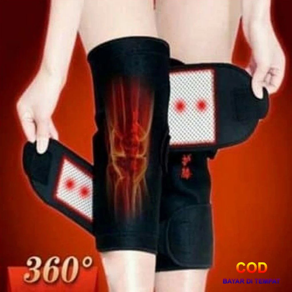COD 2Pcs Sabuk Korset Deker Terapi Lutut Kaki Tourmaline Magnetic Knee Pads Pria Wanita Original