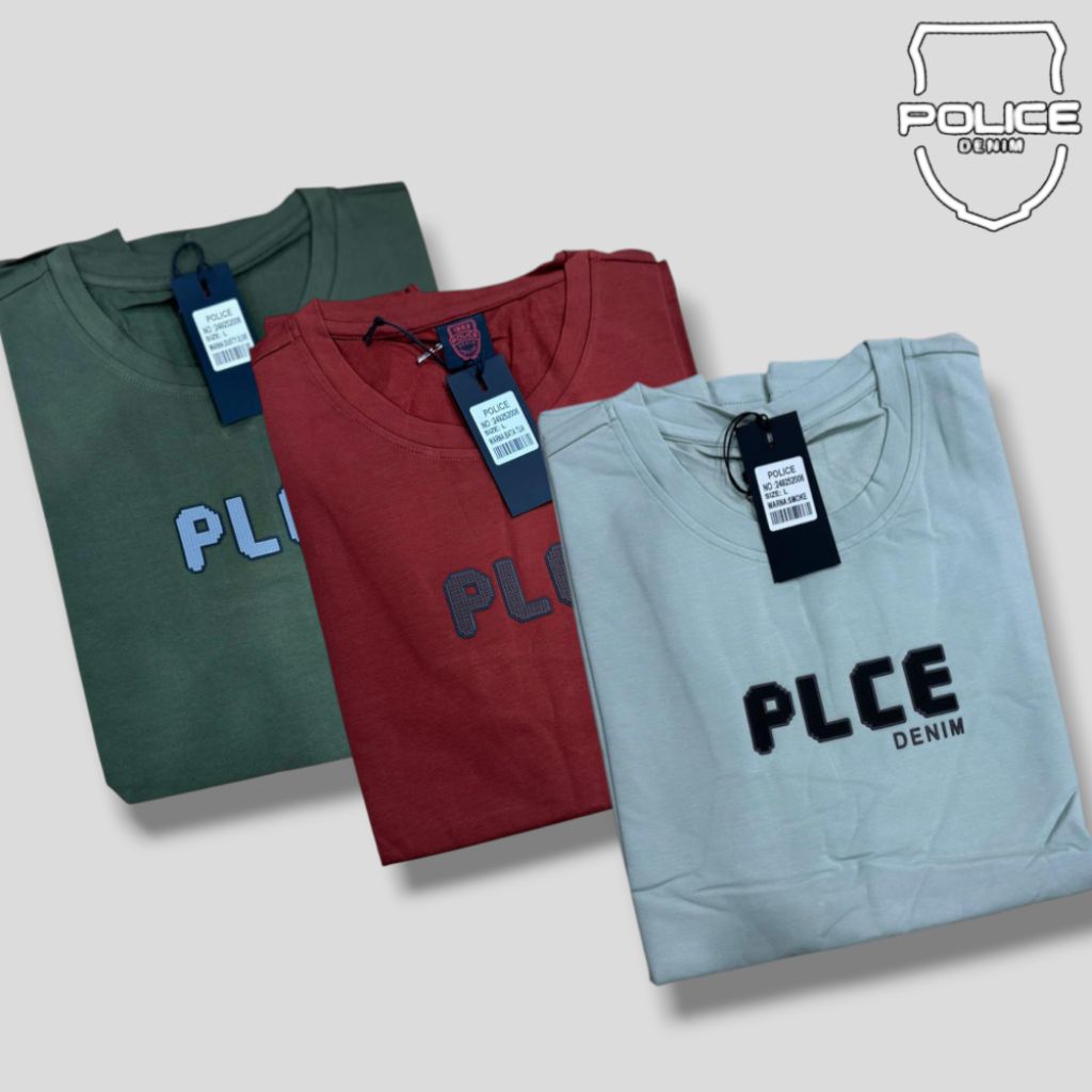 PROMO TERBARU  KAOS POLICE DENIM 100% ORIGINAL PRODUCT BAHAN TEBAL