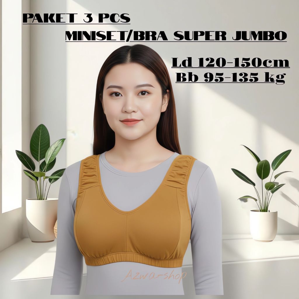 MINISET SUPER JUMBO / BH TANPA KAWAT TANPA BUSA
