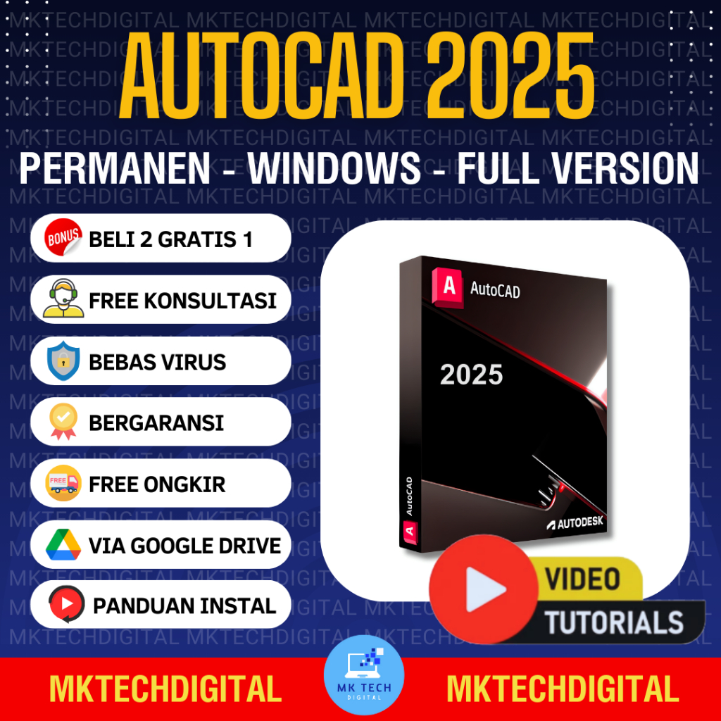 Autocad 2026 - 2007 Full Version Permanen Windows | Versi 2026 / 2025 / 2024 / 2023 / 2022 / 2021 / 
