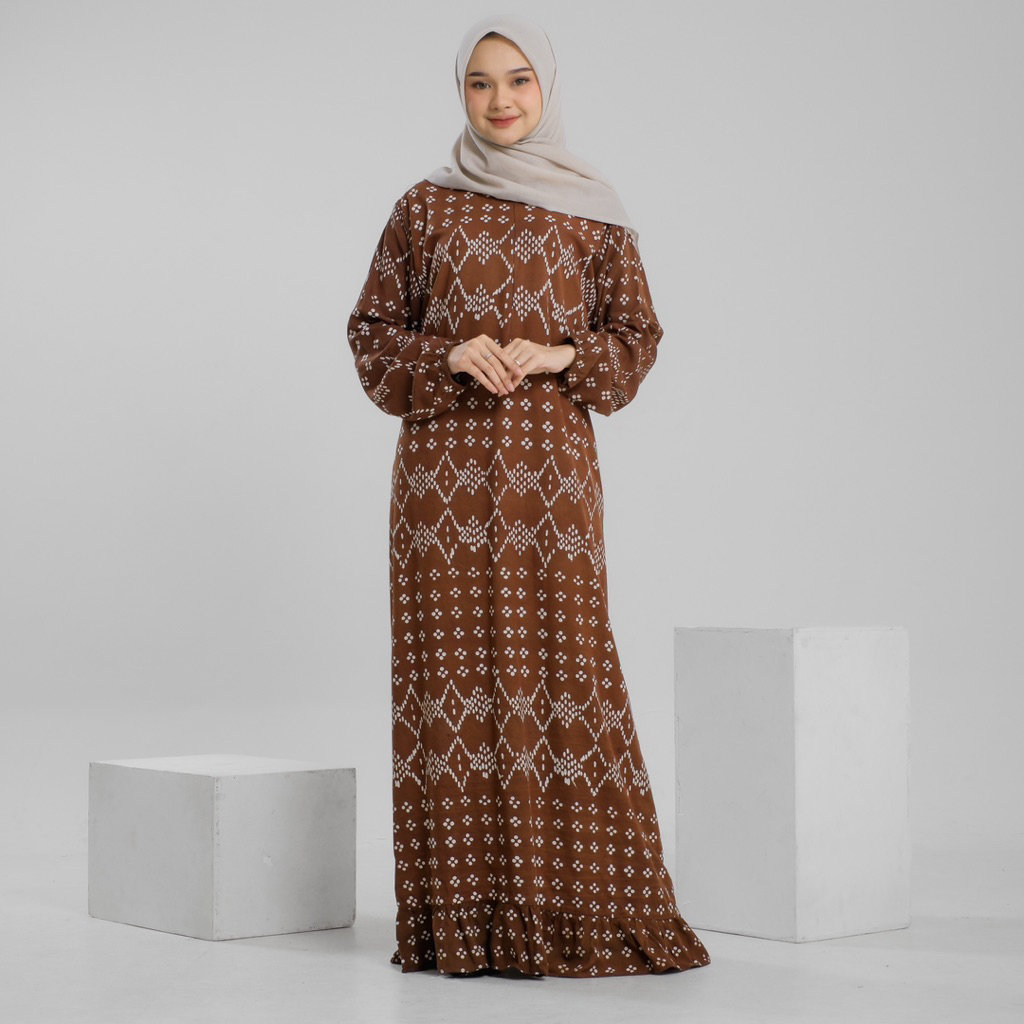 Marani Nadin Homedress - Gamis Rayon Premium Wanita Muslim Syari Dewasa Model Rempel Busui Friendly 