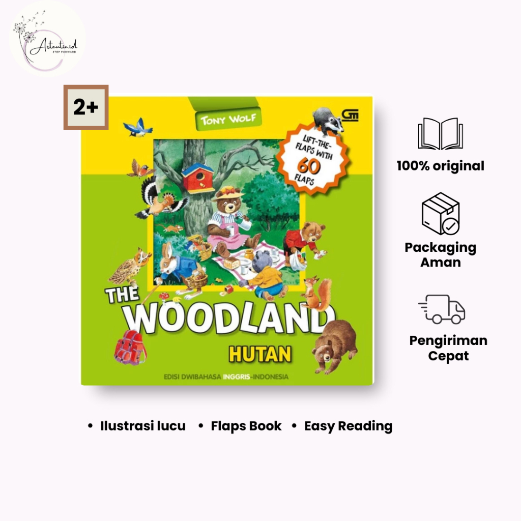 BUKU ANAK - The Woodland (Hutan) English-Indonesia