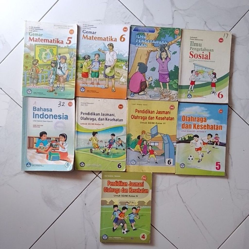 GEMAR MATEMATIKA,IPA,IPS, BAHASA INDONESIA,PJOK SD/MI KELAS 4,5,,6 KTSP 2006