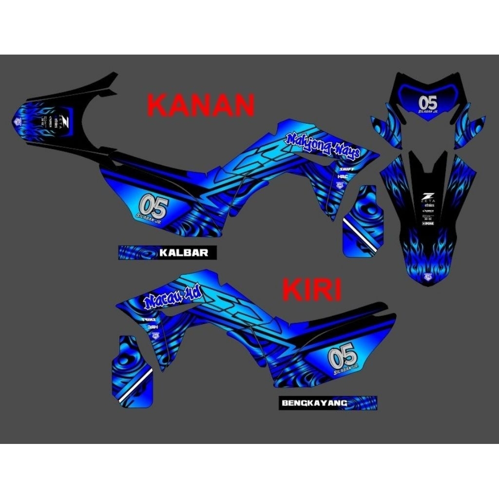 Decal CRF hologram full body stiker hologram crf