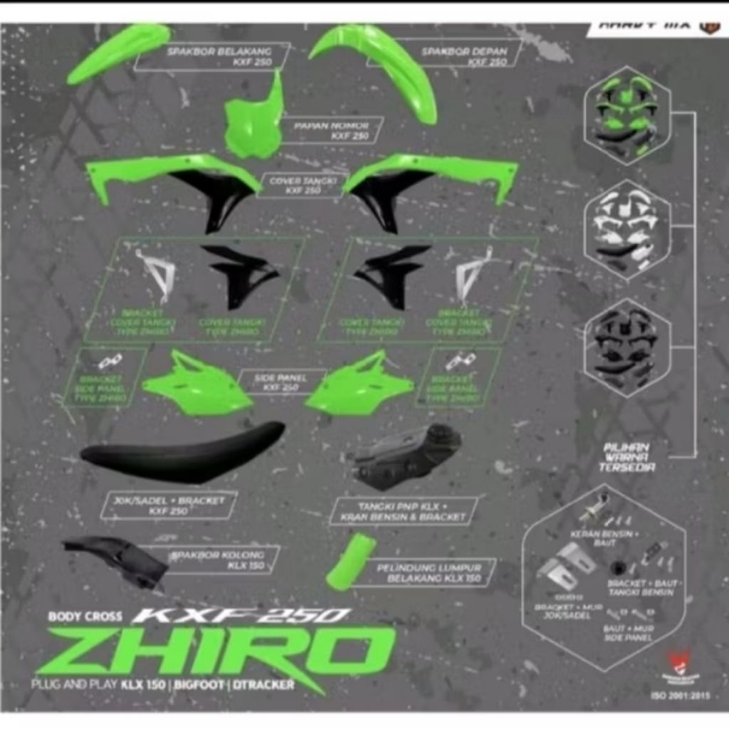 BODY FULLSET KX 450 PLUS JOK TANGKI PNP KLX BD KLX DTRACKER KLX 150 BODY SET KX450 COVER BODY TRAIL 