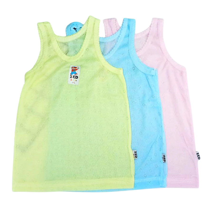 Singlet anak bayi zed kids warna polos / kaos dalam bayi zed kids XL 3 pcs