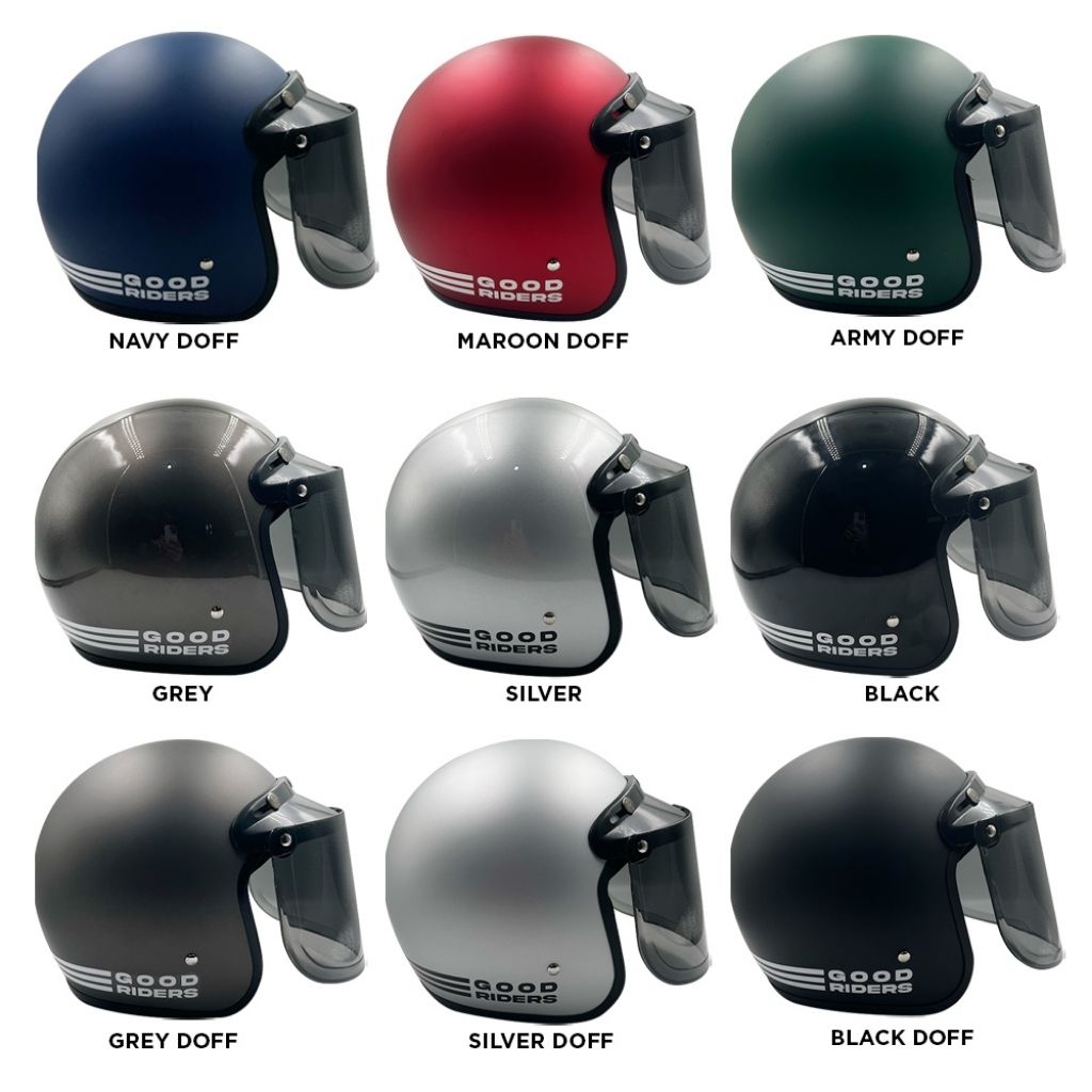 OBRAL HELM BOGO DEWASA CLASSIC ORIGINAL GARIS TIGA