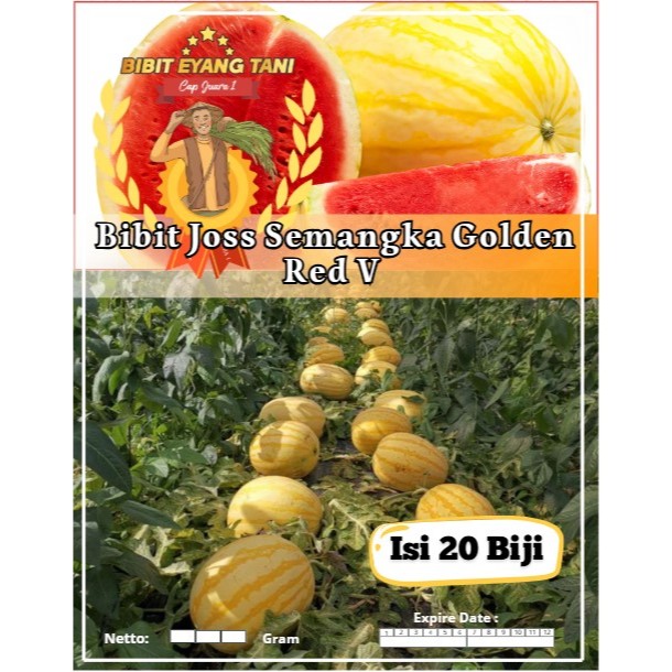 Bibit Joss Semangka Golden Red V | Biji Benih Semangka Golden Red | Semangka Golden Red
