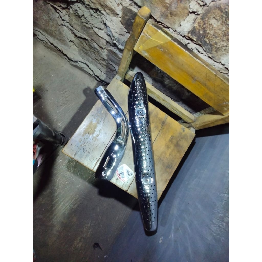 cover ram pelindung panas knalpot model honda ct 125 chrome