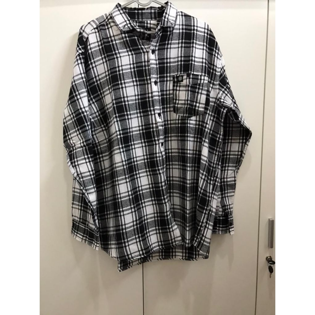 kemeja flanel preloved, kemeja pria Bigsize