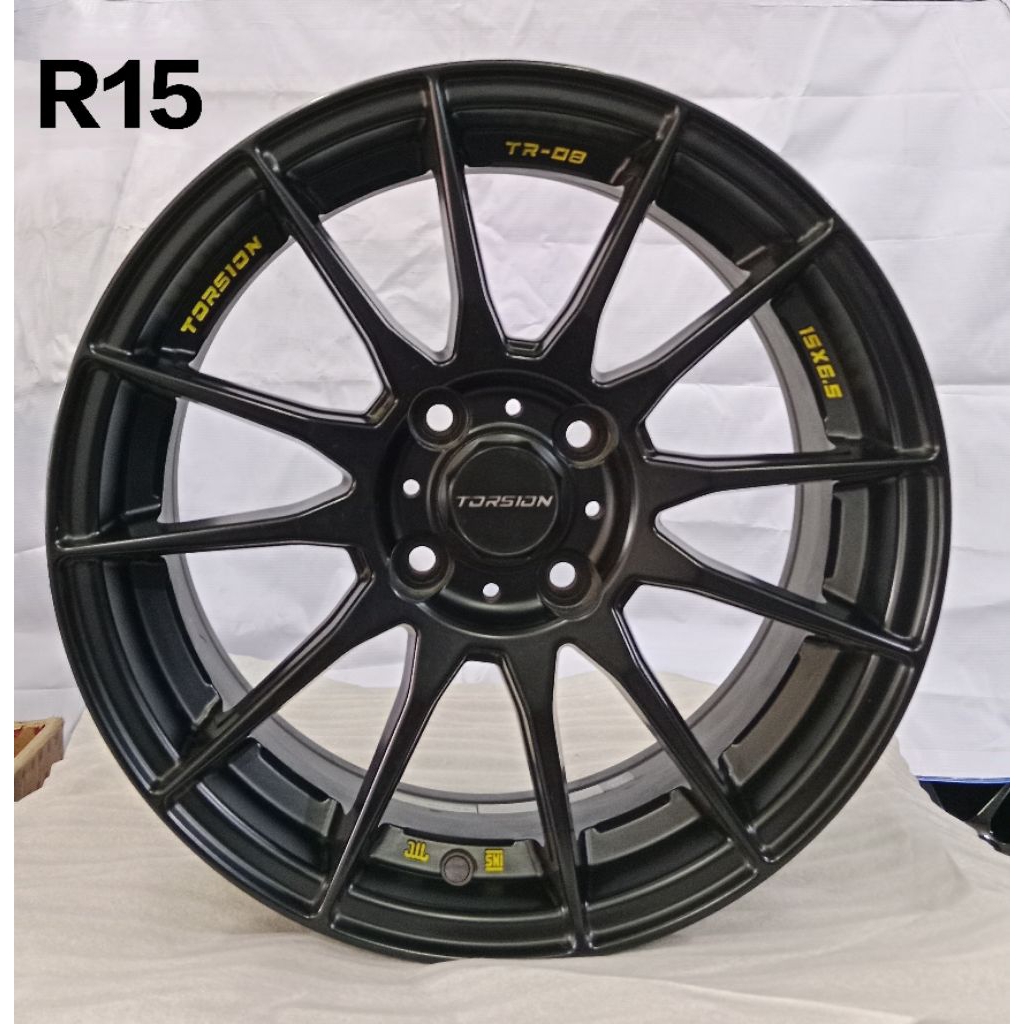 Torsion TR08 R15 PCD4x100 Matte Black. Lebar 6.5 ET 41
