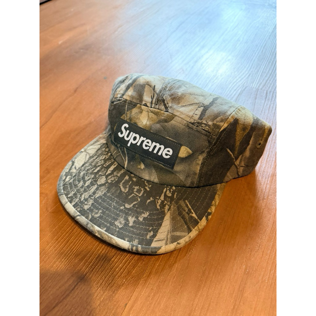 supreme s logo cap washed black