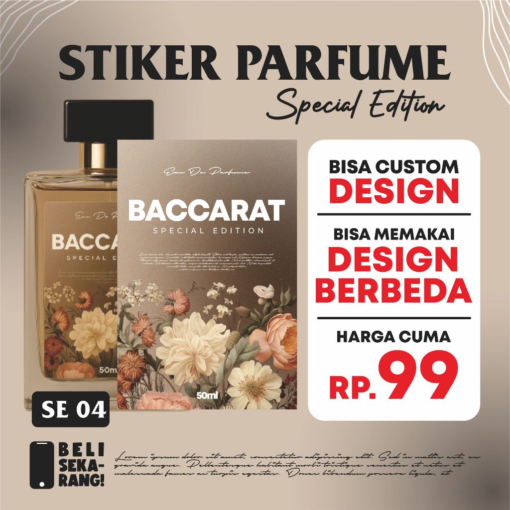 STIKER PARFUME CUSTOME SPECIAL EDITION SE 4