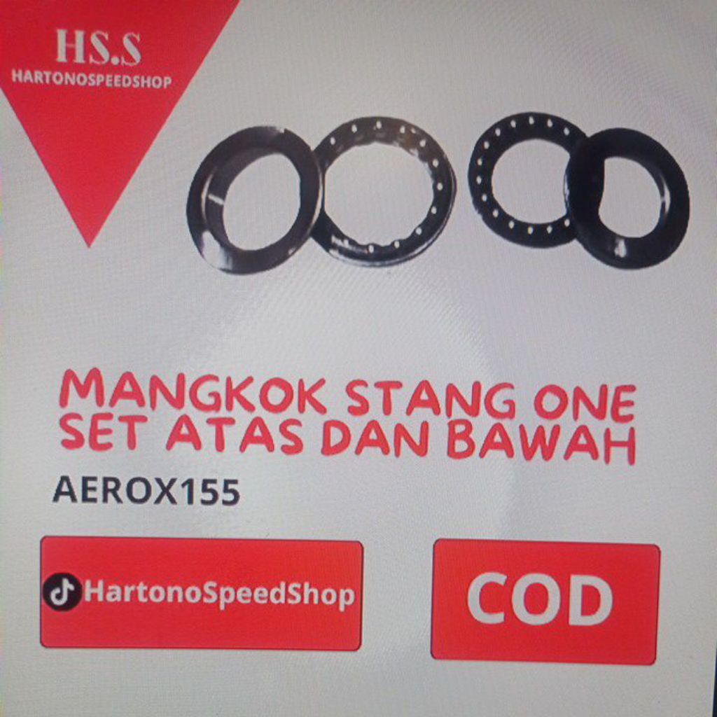 ONE SET MANGKOK STANG AEROX155 BAWAH DAN ATAS CHOHO ORI