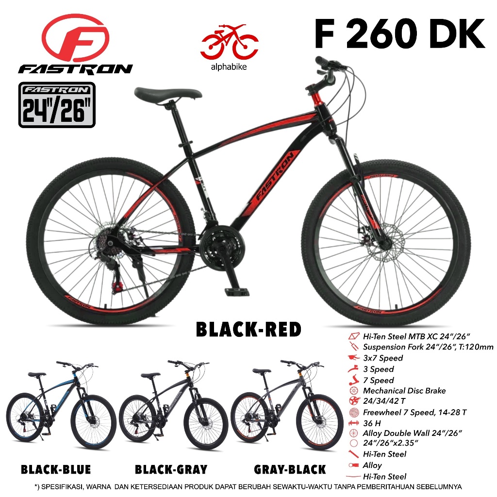 SEPEDA GUNUNG MTB 24 26 FASTRON MTB F260 DK