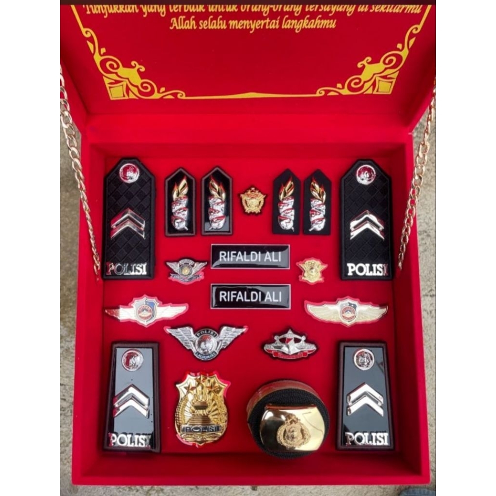 Custom set pangkat briptu premium original produk Sukabumi atribut