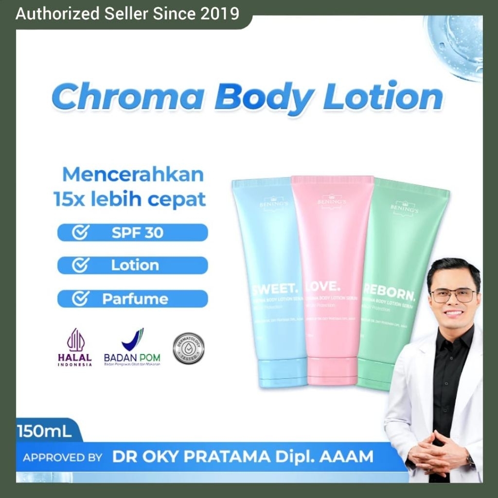 BENINGS CHROMA BODY LOTION ORIGINAL - BENINGS DR OKY PRATAMA