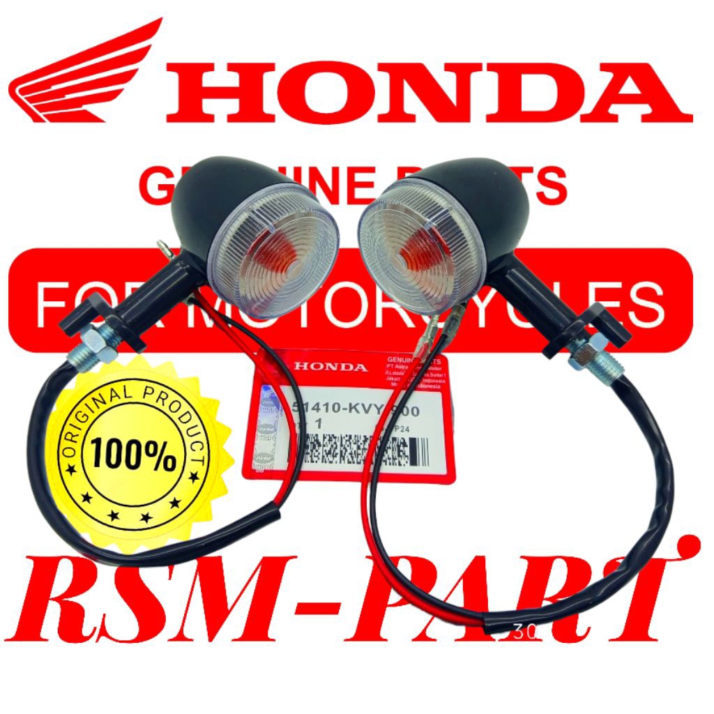 LAMPU SEN 2 PCS SEIN KVY HONDA SCOOPY KARBU ORIGINAL
