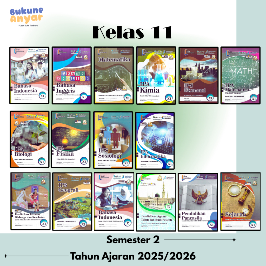 Buku Pendamping LKS SMA Kelas 11 Semester 2 T.A 2025/2026 | TERBARU | DEEP LEARNING Bupin