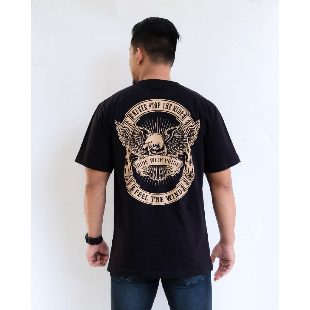 T-shirt okal brand EAGLE/Brand Bandung EAGLE/RIDE WITH PRIDE (EAGLE)