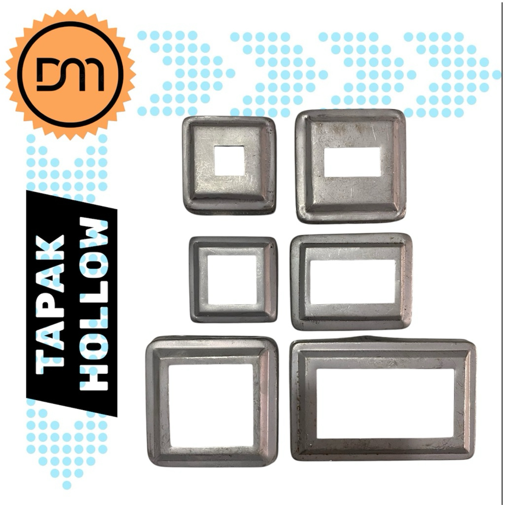 DM - Ring tapak hollow body besar / ornamen aksesoris pagar besi / tapak kaki hollow body kecil mini