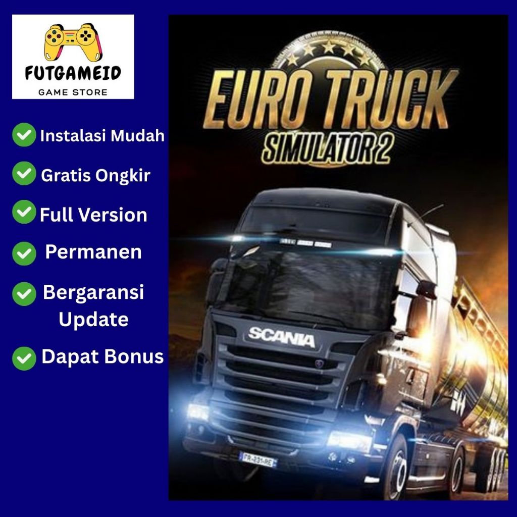 Euro Truck Simulator 2 Full DLC- PC LAPTOP GAMES - CARA INSTALL MUDAH