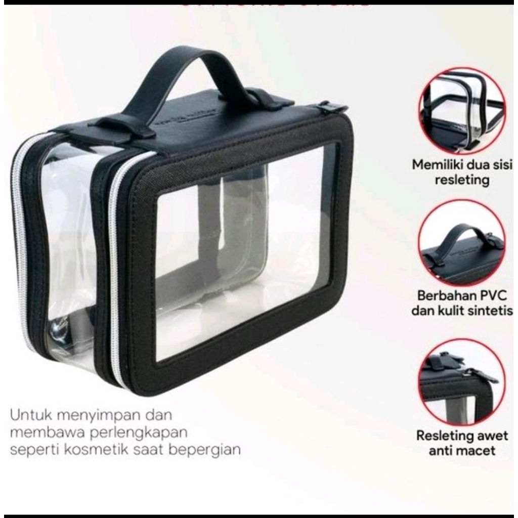 Sonia Miller transparent Traver Case Pouch 0325-5 Black