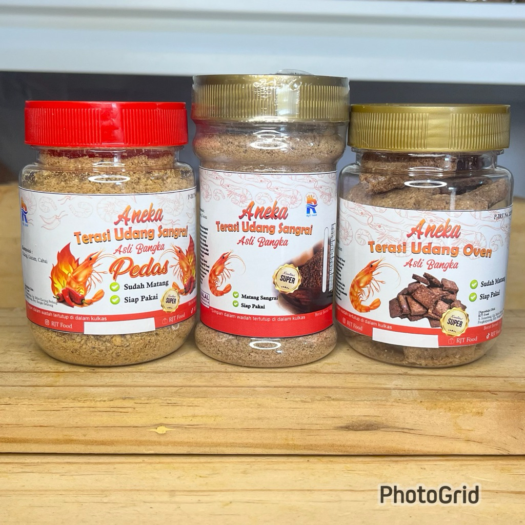 paket isi 3 terasi bangka  (terasi oven+terasi sangrai+terasi sangrai pedas)