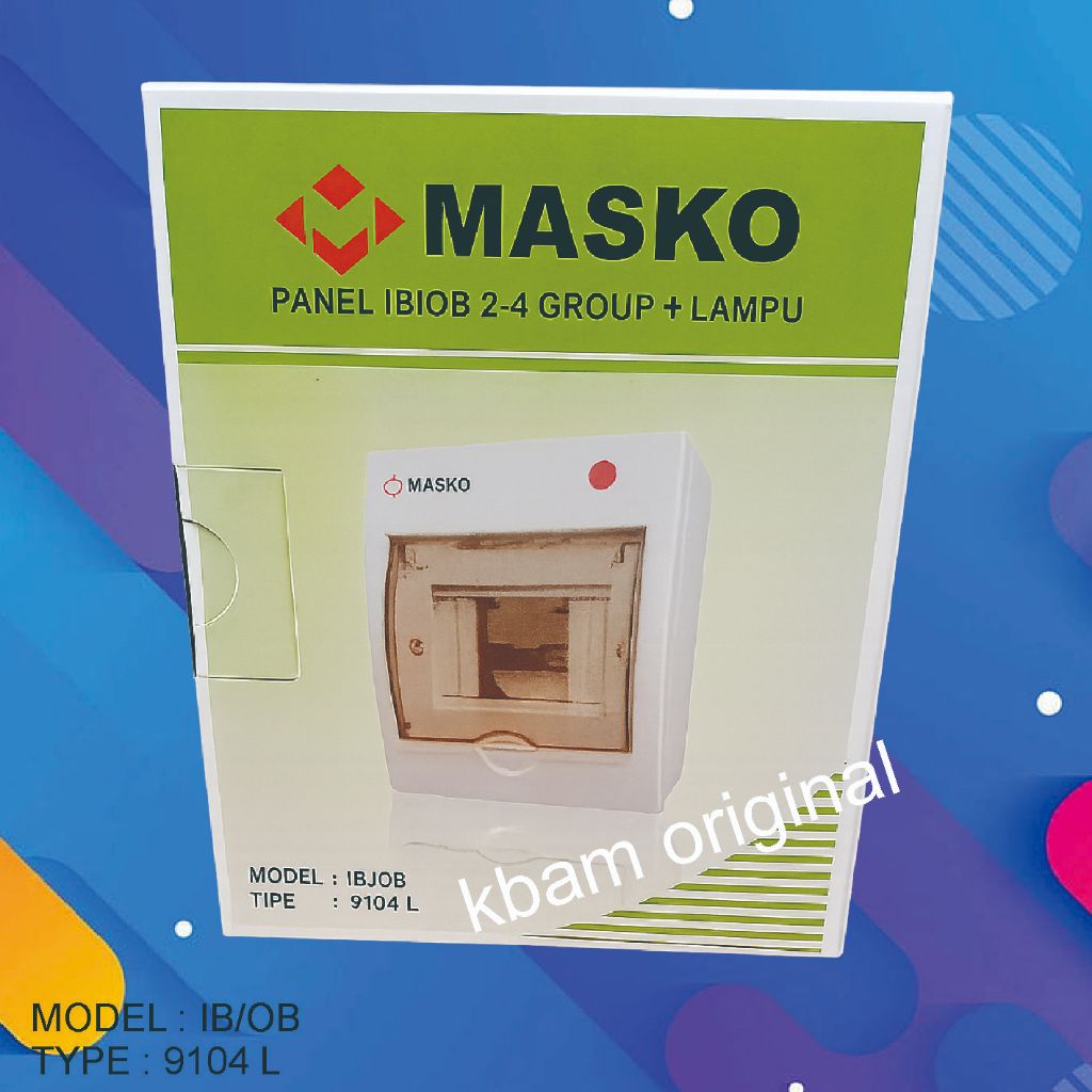 MASKO Box MCB 2-4Grup + Lampu 9104L / Box MCB 2 Group Masko