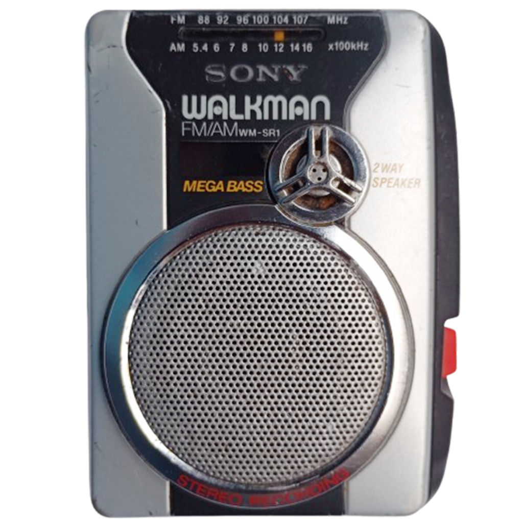 audio - walkman sony-sr1 stereo radio cassette recorder (RW dan FR PELAN) - pemutar kaset pita, radi