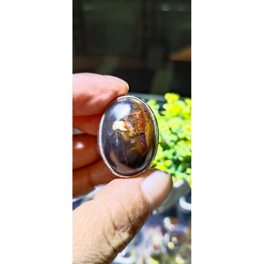 natural cincin batu garut pancawarna edong/pancawarna garut