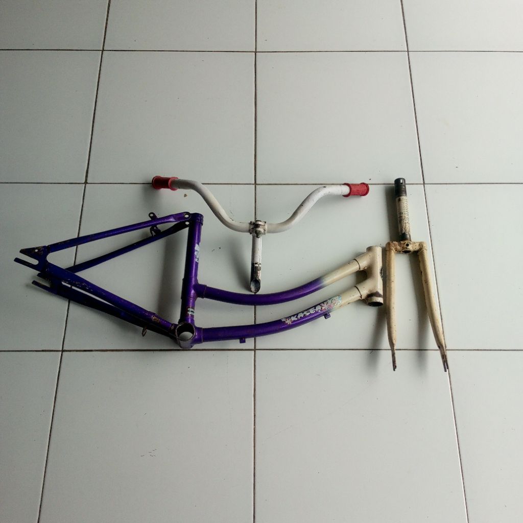 Frame,Fork,stem& handlebar sepeda 18 inch copotan