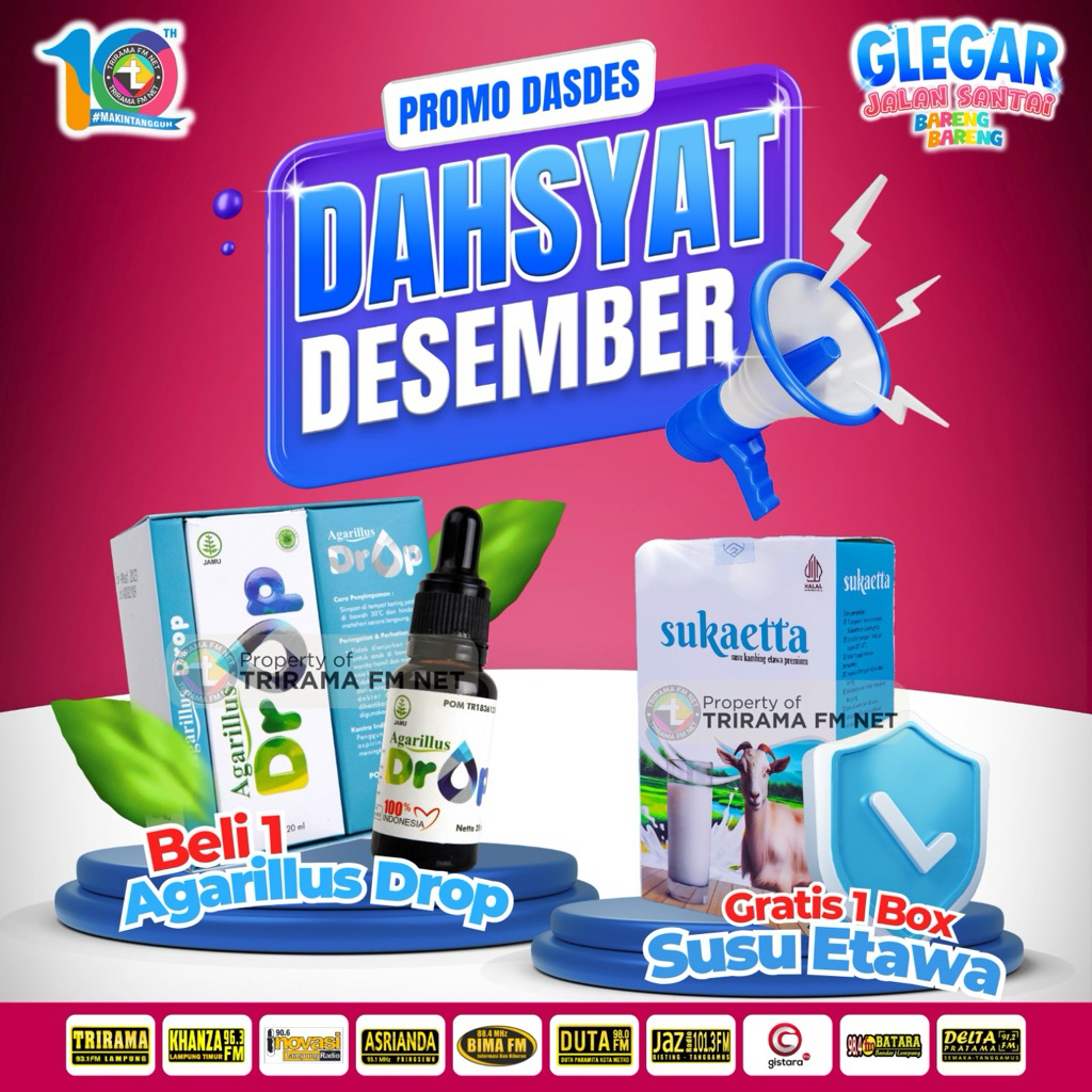 PROMO AGARILLUS DROP GRATIS SUSU ETAWA PREMIUM