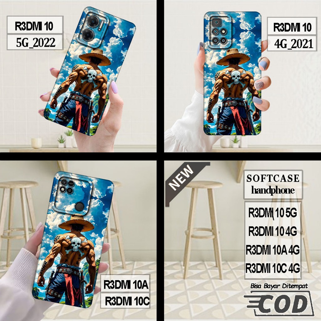 Case REDMI 10 5G ,REDMI 10 4G ,case REDMI 10A ,case REDMI 10C _Casing silikon hitam bening elastis