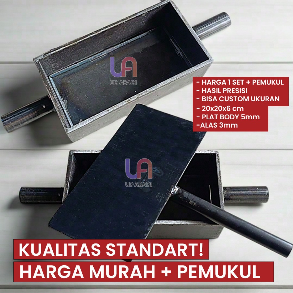 CETAKAN PAVING SEGI EMPAT MANUAL I CETAKAN PAVING BATA UD ABADI FULL BESI