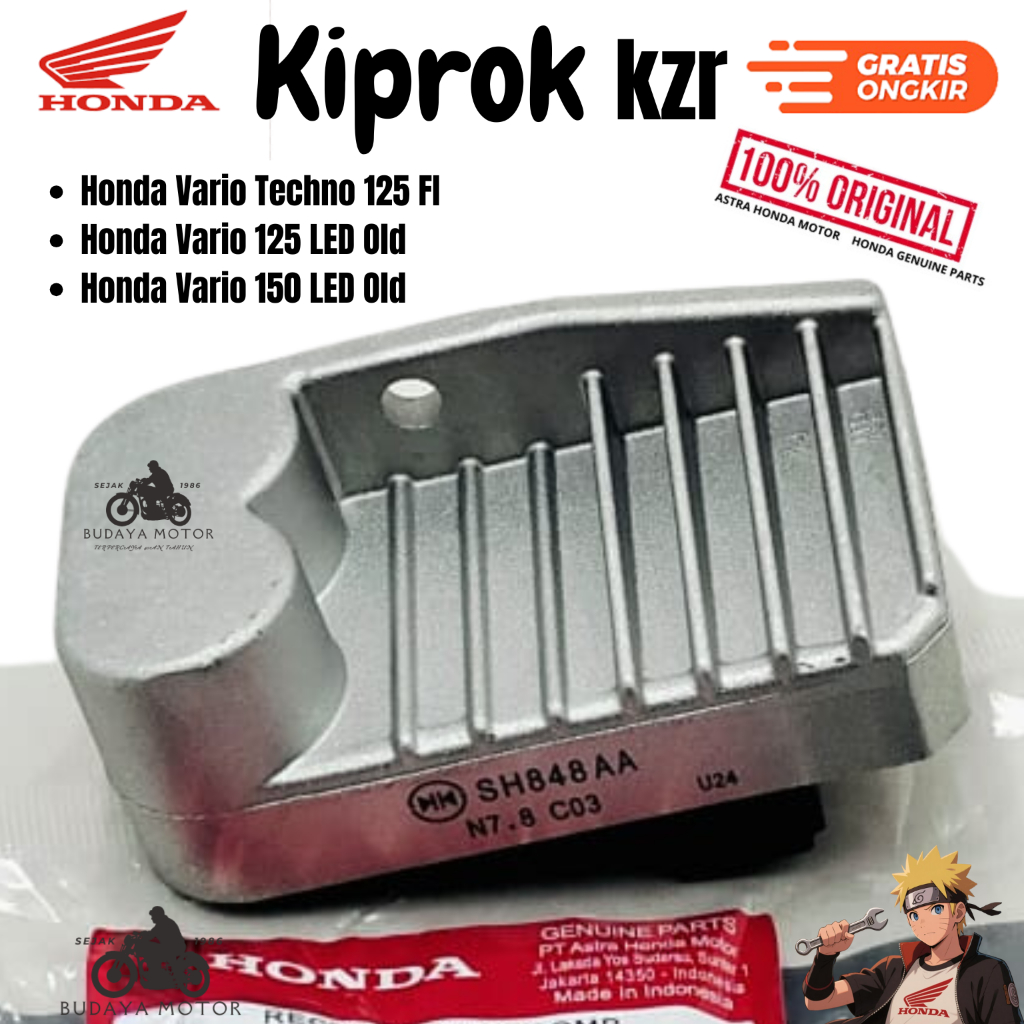 ORIGINAL KIPROK REGULATOR HONDA KZR GARANSI VARIO 125 FI,VARIO 125 TECHNO,VARIO 125 ESP 100% ASLI OR