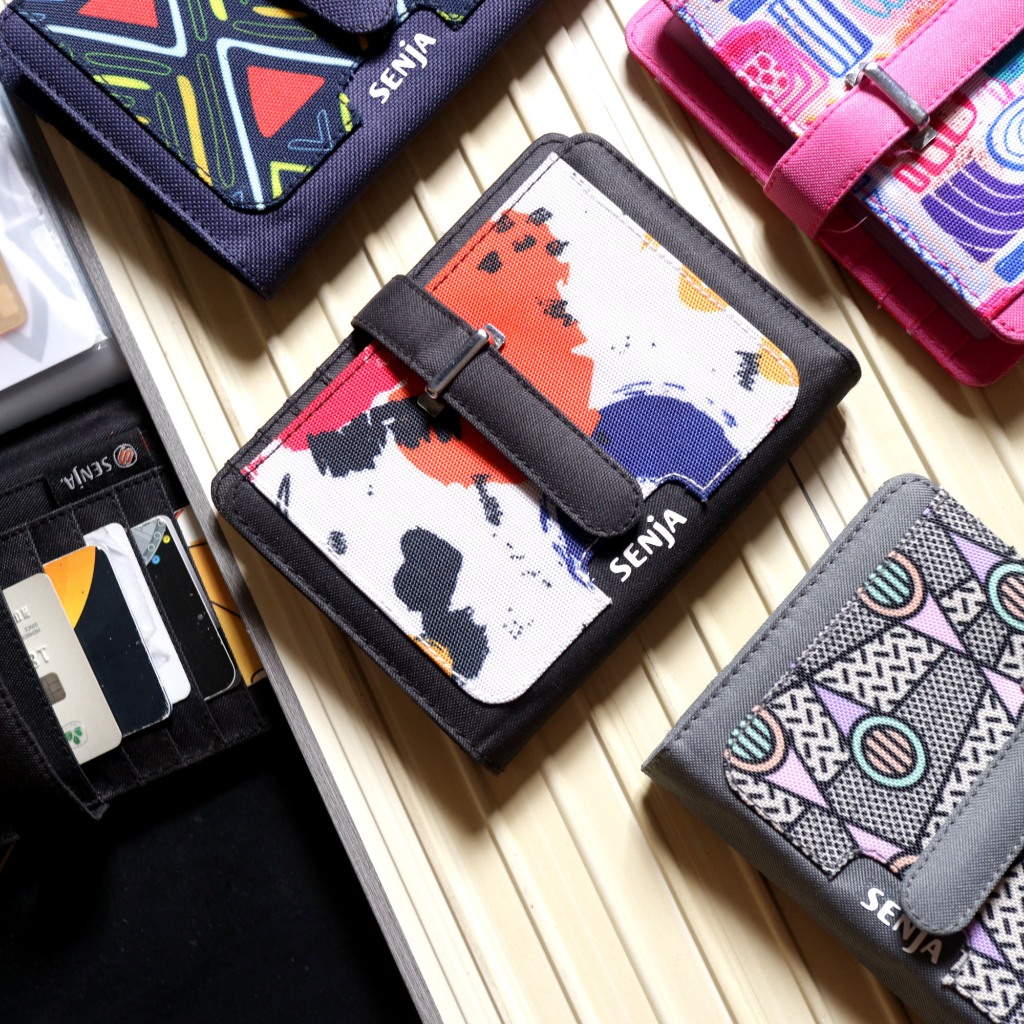 Dompet Kartu LM Emas Mini Card Holder Kanvas Motif