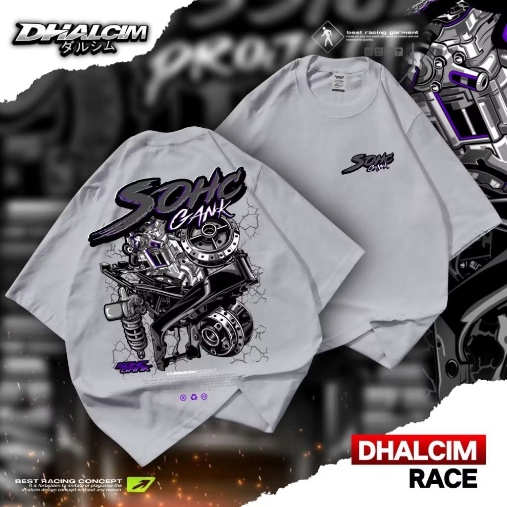 ( KAOS DISTRO SOHC GANK FUL COTTON 24S TEBAL), KAOS SOHC GANK RACING, TSHIRT SOHC RACING, KAOS DISTR