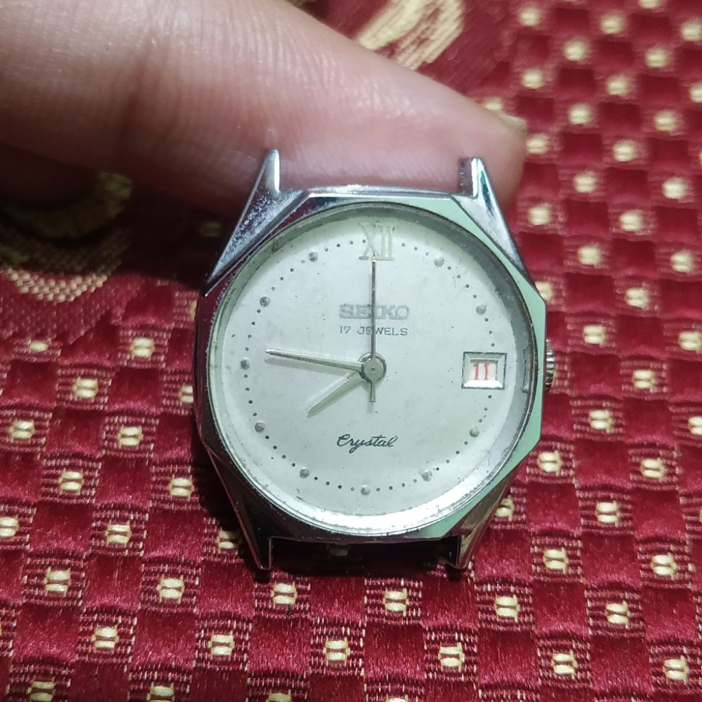 woman watches jam tangan vintage wanita seiko crystal hexagonal
